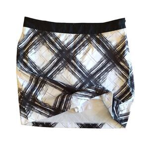 Greg Norman White Black Purple Printed Mini Tennis Golf Skort Skirt Size 10